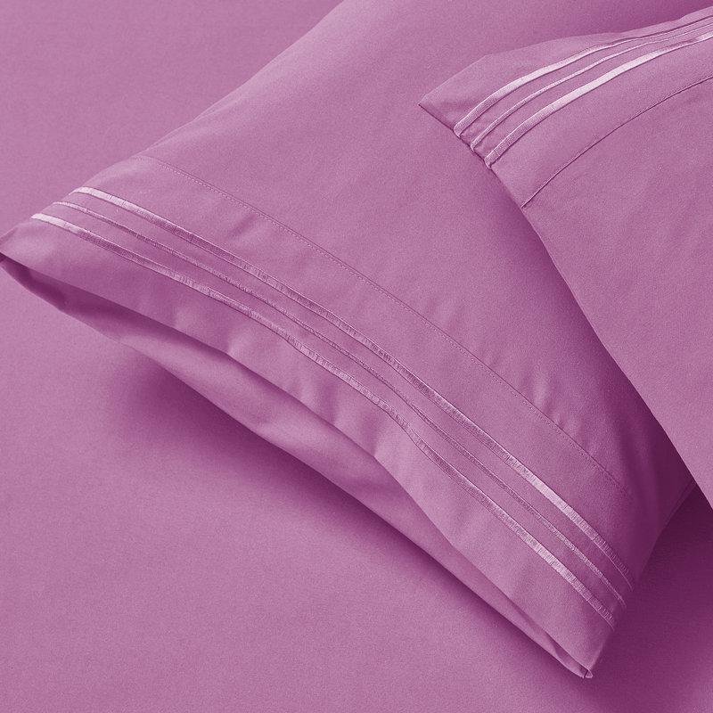 1800 Series Double-Brushed Microfiber Hypoallergenic Sheet Set, Light Pink, Twin XL Sheet Set with 1 Pillowcase