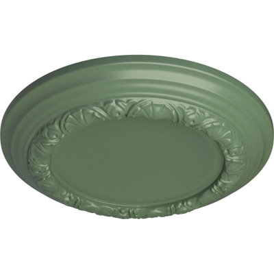Endurathane Carlsbad Celing Medallion, 12 1/2"OD x 1 1/2"P (Fits Canopies up to 7 7/8"), Hand-Painted Athenian Green Finish