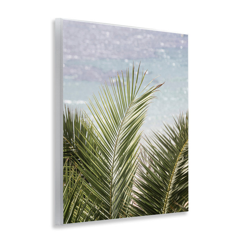 "Graceful Palms by Sea", art mural sur bois par Sissi et Seb