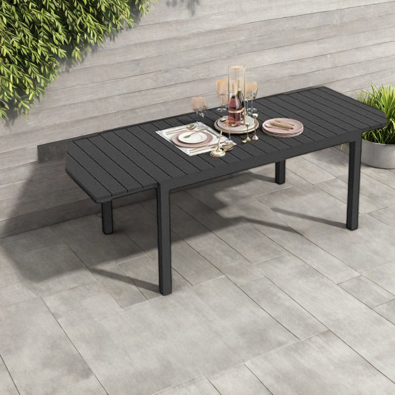 Extendable Outdoor Dining Table ,, Black