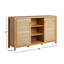 Buffet 58 po à 2 portes avec panneaux en rotin arqué-146964749