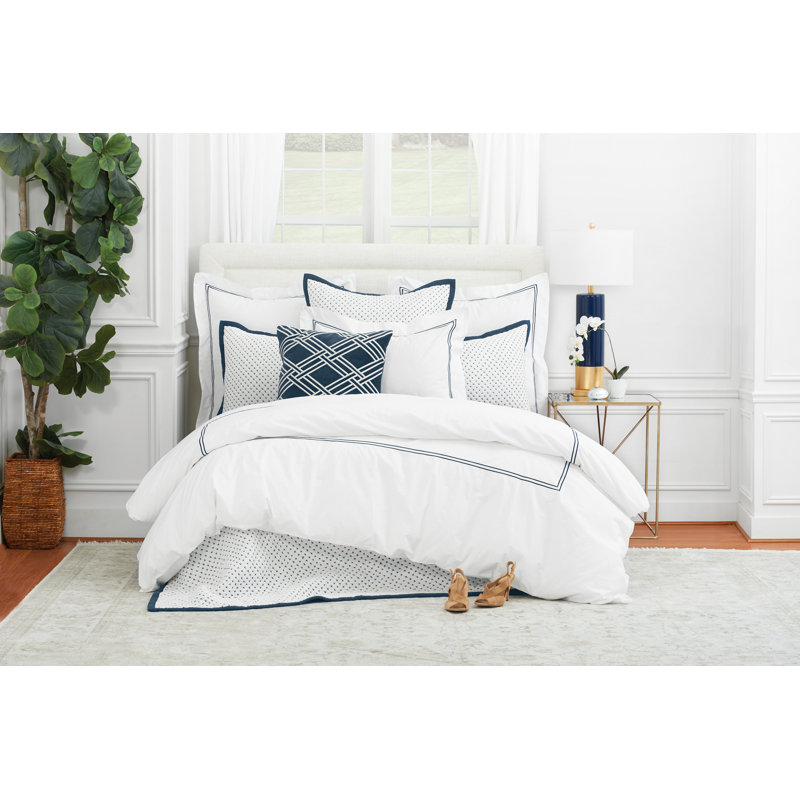 Coltrane Standard Cotton Duvet Cover Set, Ink, King Duvet Cover