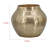 13.5x13.5x11.5" Aluminum Chisel Flower Vase, Gold-377094820