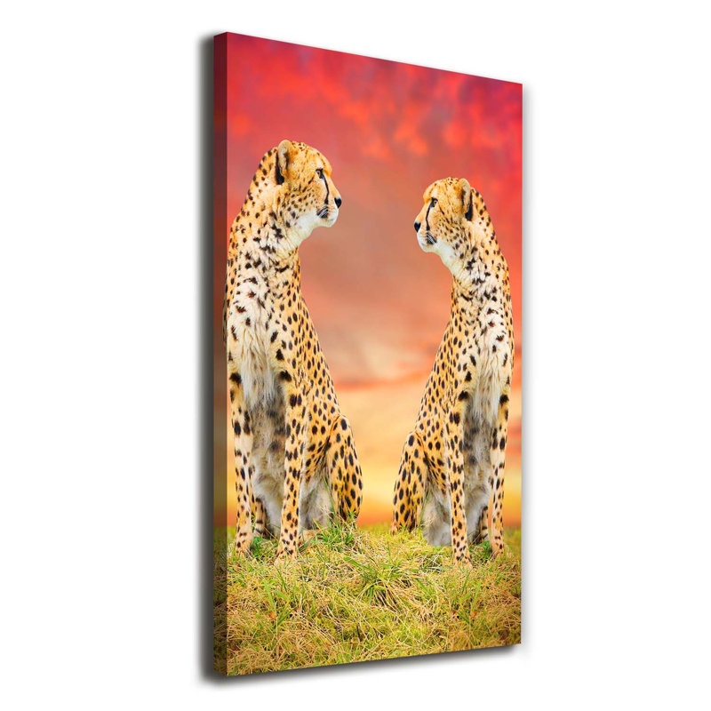 Two Cheetahs - Wrapped Canvas Print
