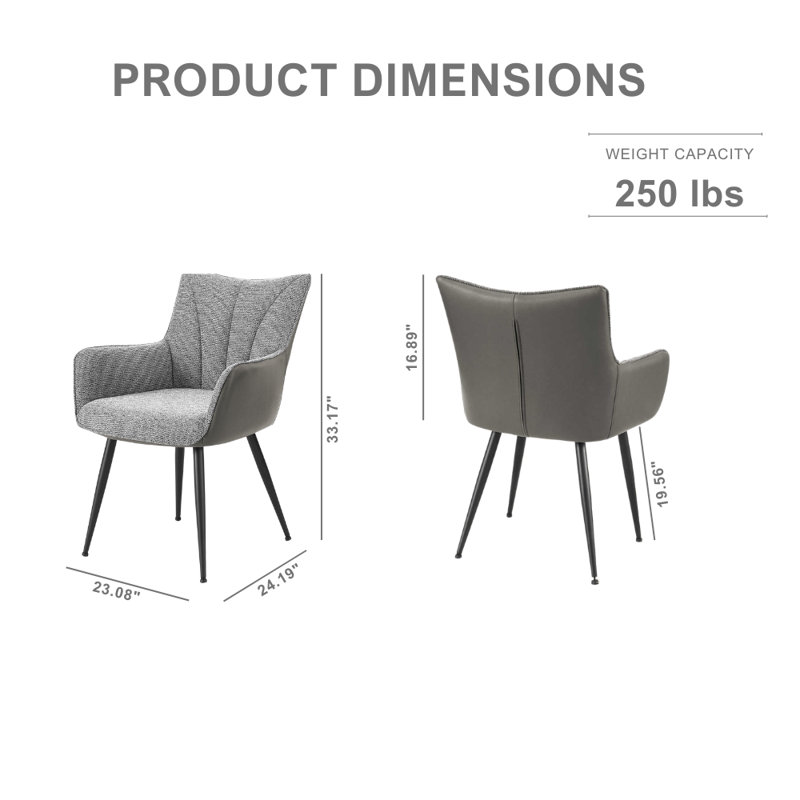 Ensemble de deux chaises de salle à manger Marami