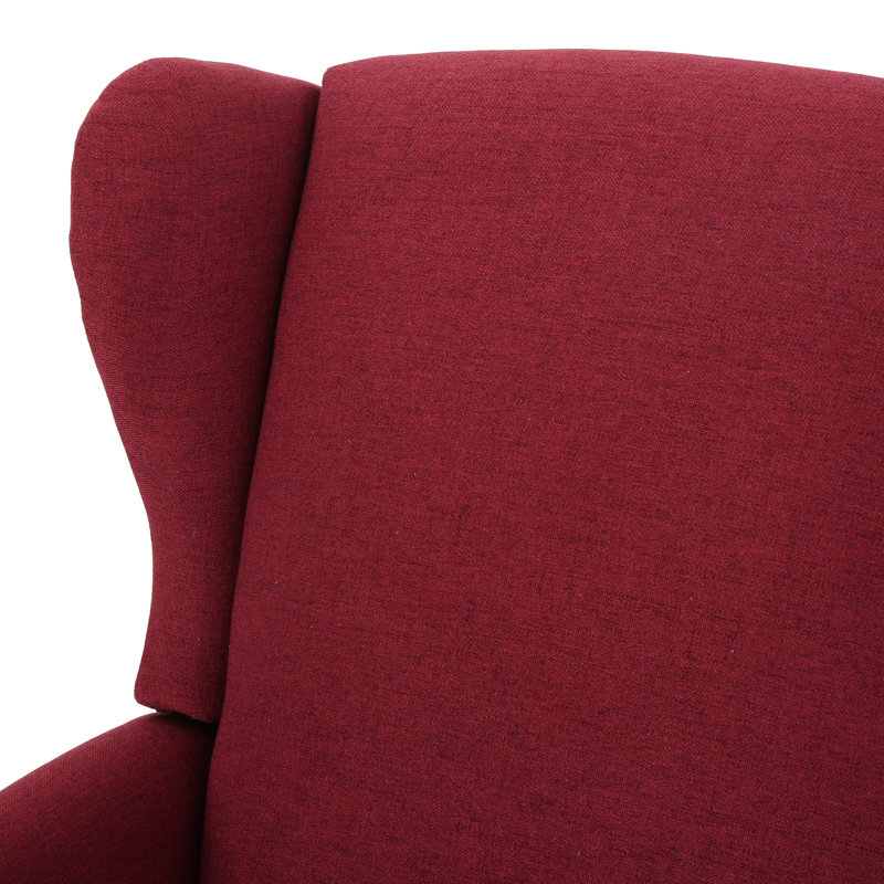Fauteuil inclinable manuel 26,5 po Boruta, Mélange de polyester rouge foncé