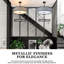 Lustre cylindrique en fer noir mat