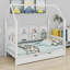 Lit House avec lit gigogne, lit pour enfant avec tablette