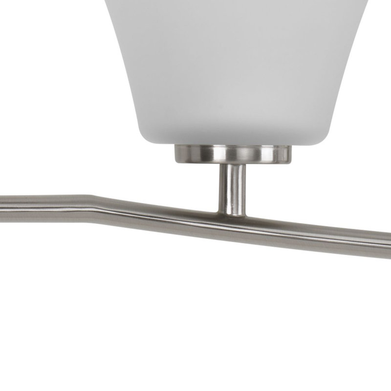 Meuble-lavaboe 5 lumières en nickel brossé Karla
