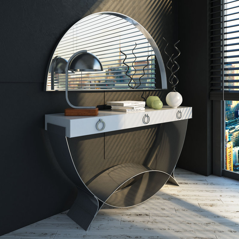 Ensemble de console et miroir Celerie, H 31,5 po x l 39,37 po x P 15,75 po