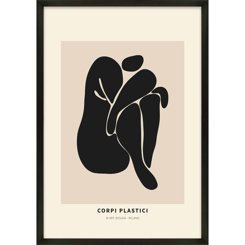 Corpi Nera 1 by Romina Gadler - Framed Wall Art, Black Framed Paper, 20" H x 14" W x 1.25" D