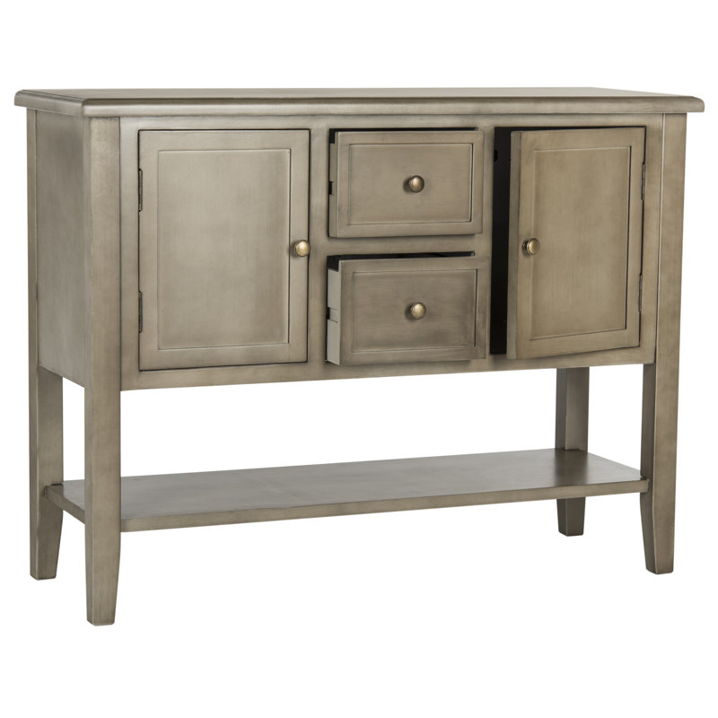 Console en bois massif 42 po Oletta, Gris