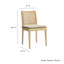Chaise en bois et rotin Ovard