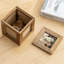 Solid Wood Shadow Box with Frame in Brown
