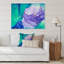 Turquoise et mauve luxueux abstrait fluide IV - peinture sur toile-67324985-67324986
