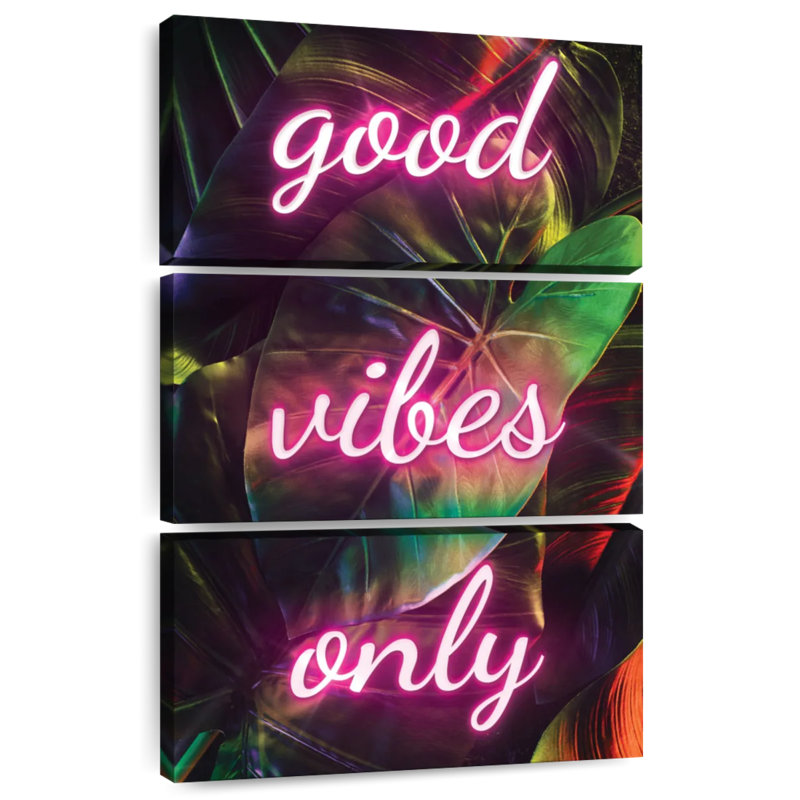 Tergel Good Vibes Only - néon, H 50 po x l 32 po