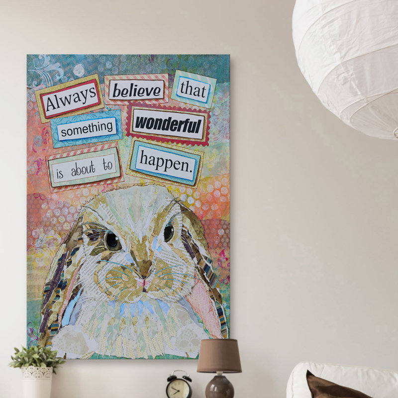 Morrell 'E «Bunny», reproduction d'art sur toile tendue, H 18 po x l 12 po