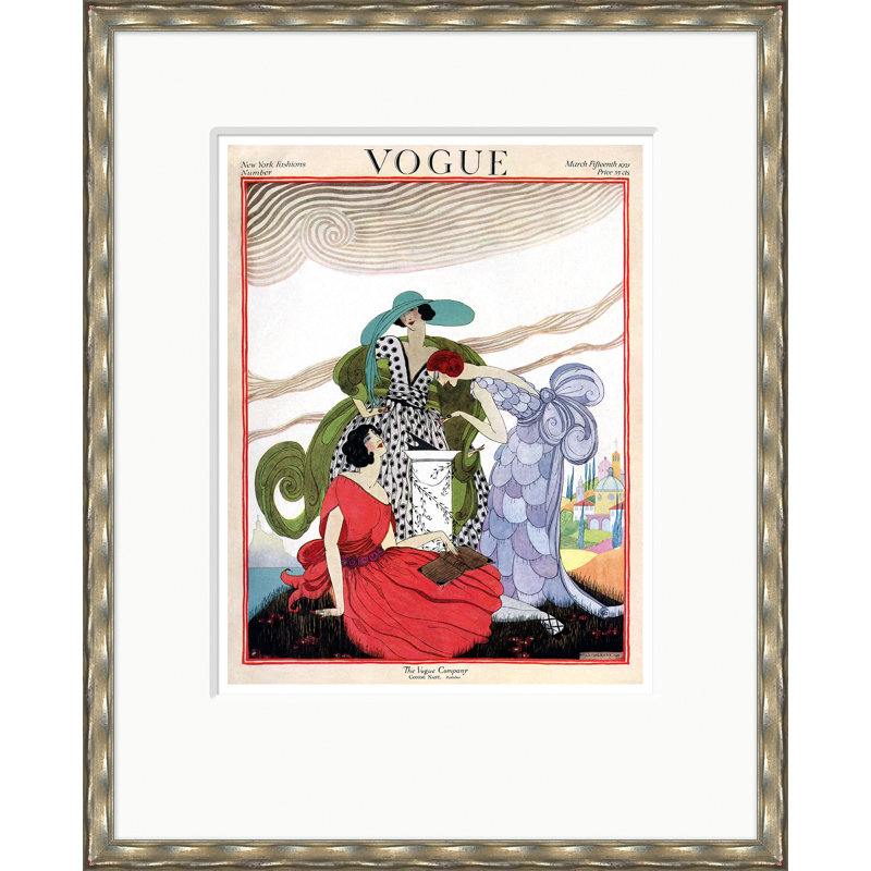 Vogue Cover, New York Fashions, Helen Dryden, March 15, 1921 Print by Helen Dryden, Silver