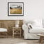 «White House On Wheat», reproduction encadrée sous verre, conception de Petal Prints Design-117181727-117181726