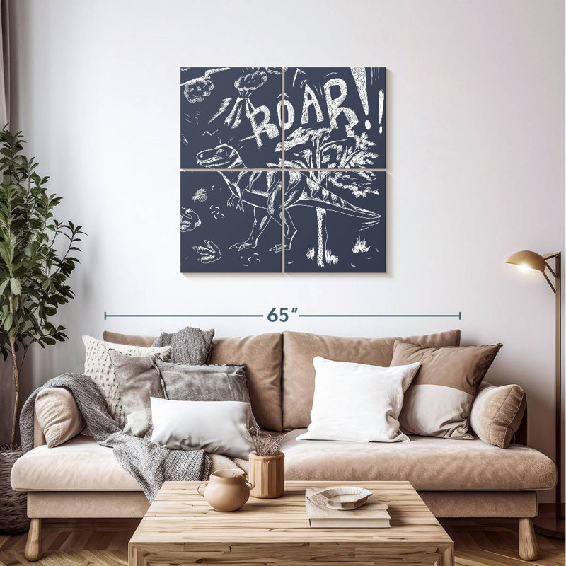 Brampt Sketchy Roar, 38" H x 38" W