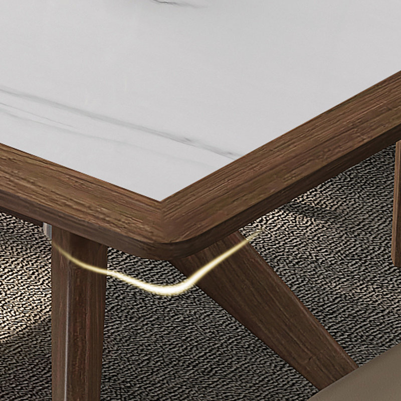 Ensemble de table de salle à manger innovante Ash Rock, H 29,52 po x L 70,86 po x l 35,43 po