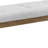 Dafne Walnut Oak Dining Bench In Light Gray Fabric With Tufting