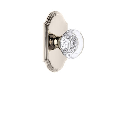 Plaque d'intimité grandeur avec bouton de porte en cristal Bordeaux