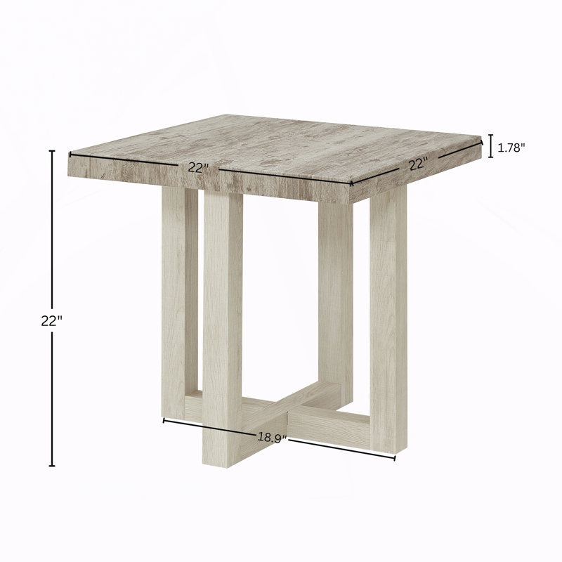 Table de bout contemporaine, Gray / Beige, Beige, Gray