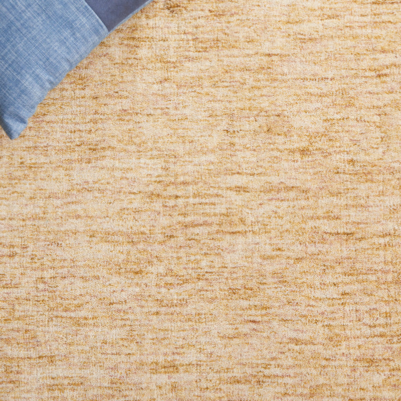 Himalaya Handloomed Wool Cotton Rug in Gold, Rectangle 5' x 8'