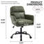Chaise de bureau réglable en similicuir artificiel avec base noire-563598994