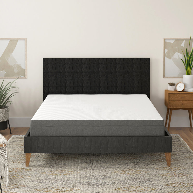 Matelas en mousse à mémoire de forme de 8 po avec support de bord et grille d'aération - gel - pour les nuits froides, livraison rapide roulée compressée, confort ferme et repos apaisant au gel, lavable à la machine,