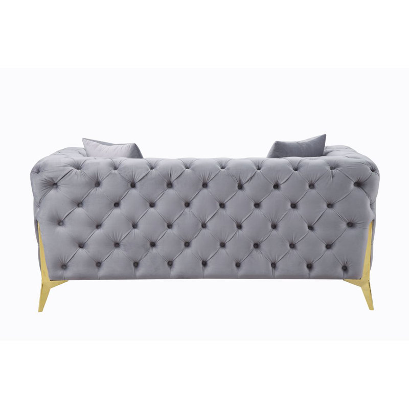Causeuse Modern Canapé Jelanea avec 2 coussins en velours