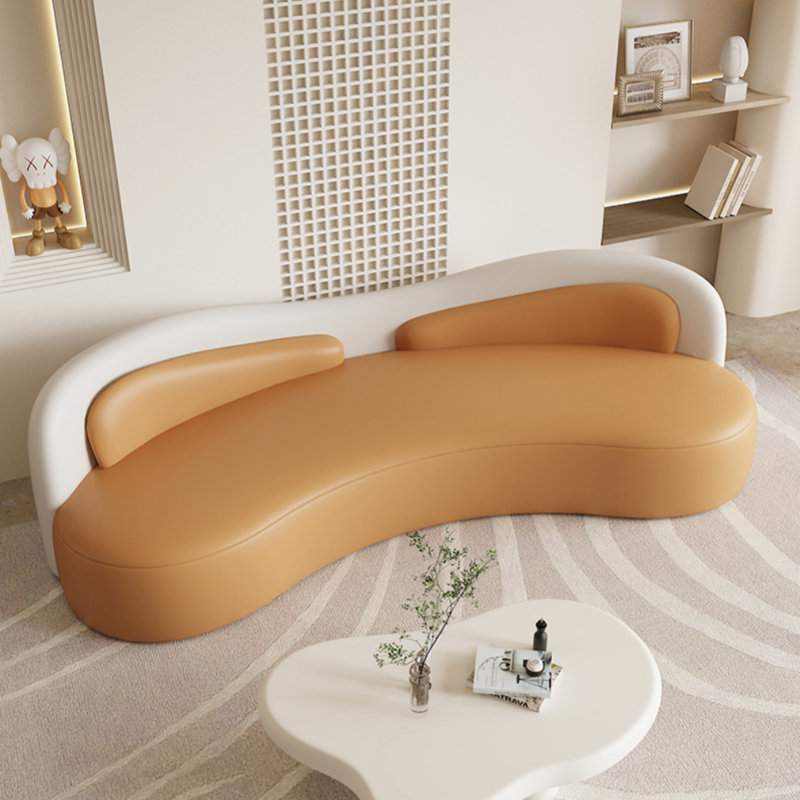 Modern Simple Cream Style Curved Sofa