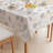 Rectangular Polka Dots Cotton Twill Tablecloth