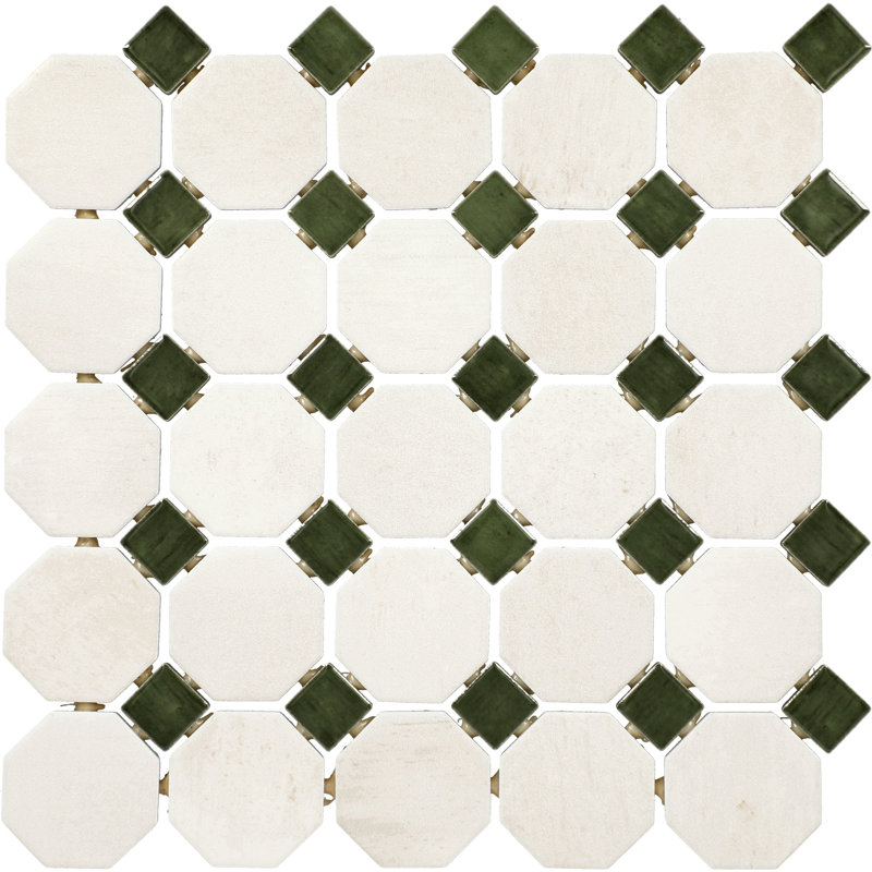 Carreau de mosaïque à pois octogonaux 12 x 12 Daltile Relicca (10 pièces par carton) (10,00 pieds carrés par carton)