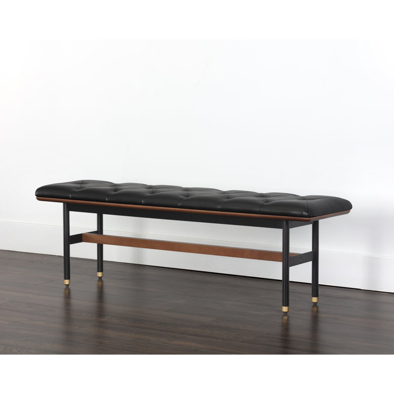 Faux Leather Upholstered Bench