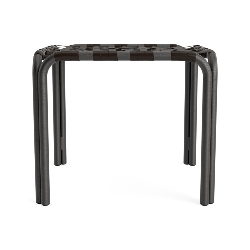 Kantan Outdoor Square Side Table, Textured Pewter, Coffee