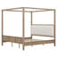 Lit plateforme à baldaquin en bois avec tête de lit tapissier, cadre de lit à baldaquin à 4 colonnes avec support à lattes-871794604-871794607