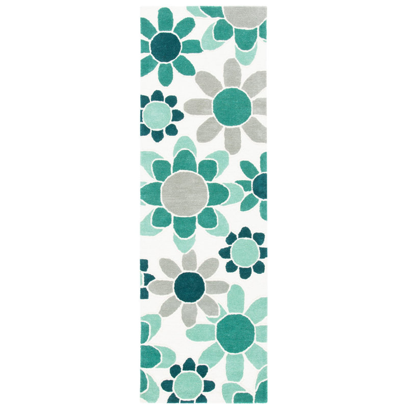 Asdur Hand Tufted Wool And Cotton With Latex Rug, Runner 2'6" x 8'