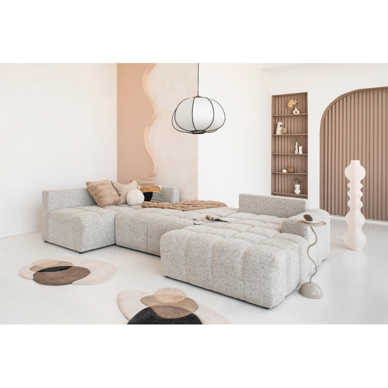 8 Seater Sofa Bed, Left -sided, Light gray