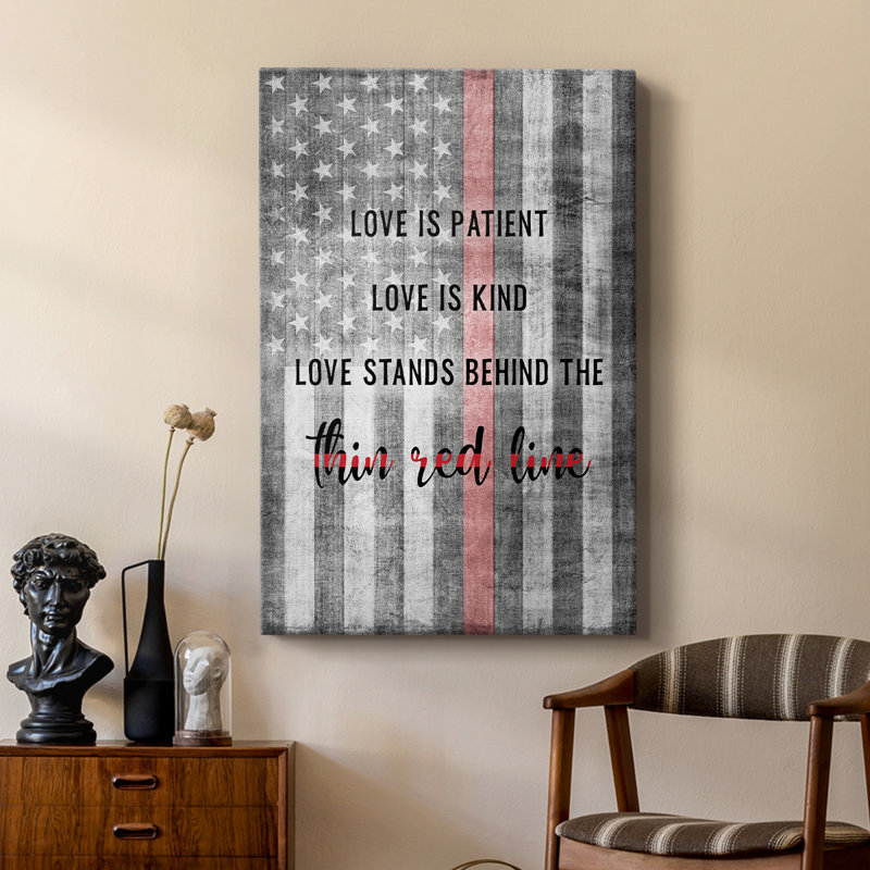 Thin Red Line -Custom Wrapped Gallery Cavas