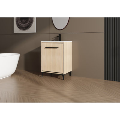 Base de meuble-lavabo 24 po avec lavabo