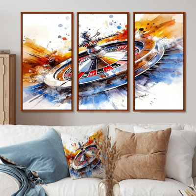 Casino Roulette Wheel I - Casino & Games Wall Art Set