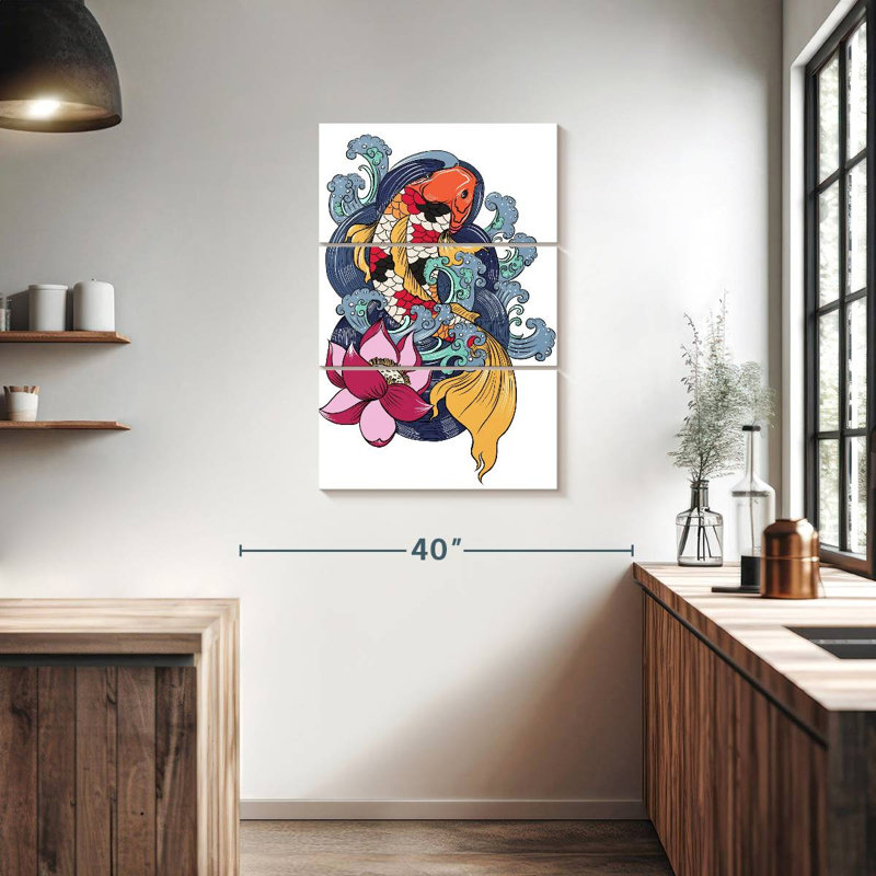 Brampt Koi Tattoo, 38" H x 24" W