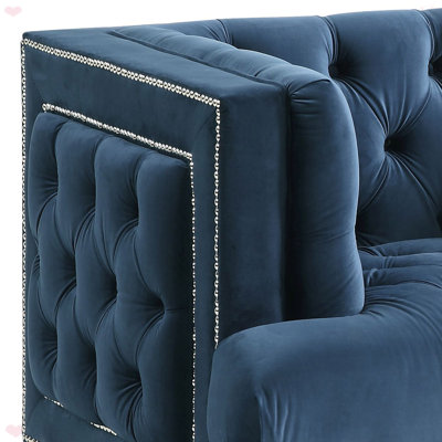 Chaise moderne en velours pour le salon