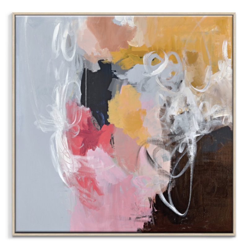 Julie Ahmad - Print, 76cm H x 76cm W, Black Floater Frame