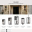 Applique murale d'extérieur 3 lumières 25 po avec verre d'eau transparent Shaw-127681310-130829510