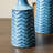 Modern Brilliant Blue Chevron Ceramic Table Vases