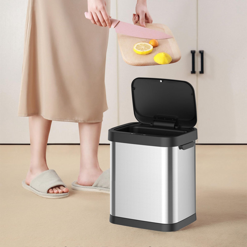 Stainless Steel Kitchen Rubbish Bin - 25.84 L