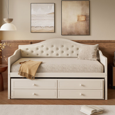 Twin Daybed With Trundle And 2 Drawers